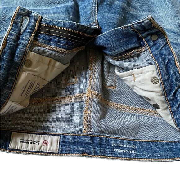 AG Adriano Goldschmied Isabelle Straight Leg Jeans Size 23 High Rise Cropped - Picture 15 of 16